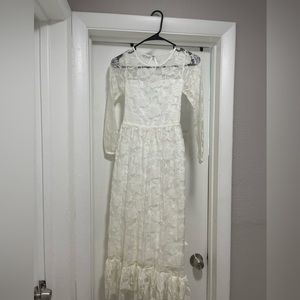 Ellie bridal flower girl dress white cream never worn 8-9y size